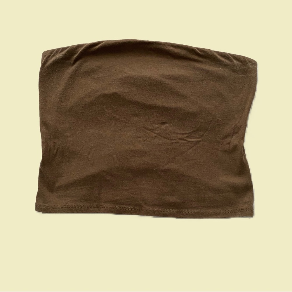 Brown y2k Tube Top